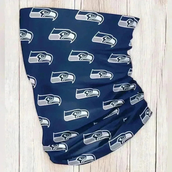 NFL Seattle Seahawks FOCO Team Gaiter Scarf Headband Wristband Blue NWT - Picture 1 of 5